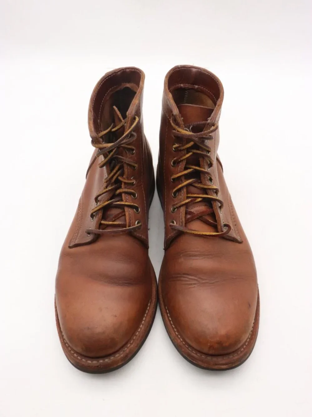 Oak Street Bootmakers Trench Boots Men's 9 Brown Leather Boots Lace Up Made USA